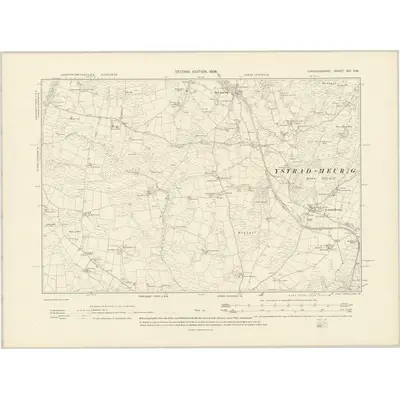 1904 Map of Cardiganshire XVI.SW, 1906 Print