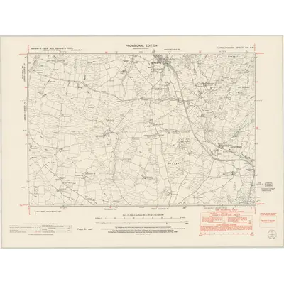 1948 Map of Cardiganshire XVI.SW, 1953 Print