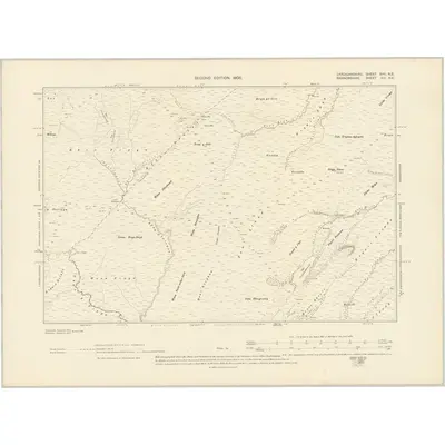 1904 Map of Cardiganshire XVII.NE, 1905 Print