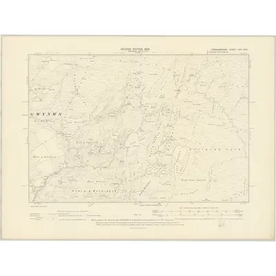 1904 Map of Cardiganshire XVII.SW, 1906 Print