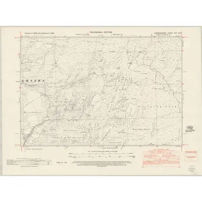 1948 Map of Cardiganshire XVII.SW, 1953 Print
