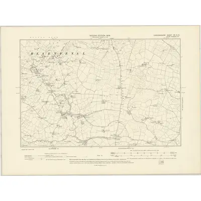 1904 Map of Cardiganshire XX.NE, 1906 Print