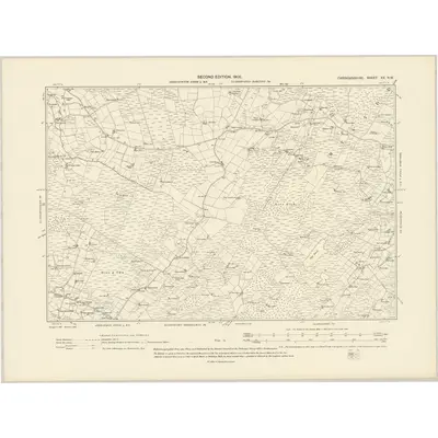 1904 Map of Cardiganshire XX.NW, 1906 Print