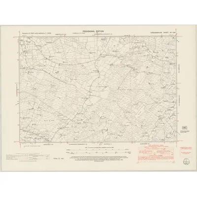 1948 Map of Cardiganshire XX.NW, 1953 Print