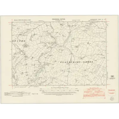 1948 Map of Cardiganshire XX.SE, 1953 Print