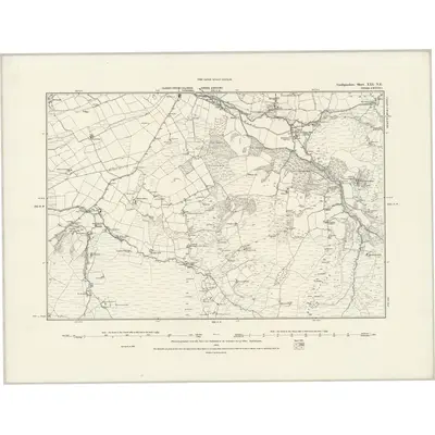 1887 Map of Cardiganshire XXI.NE, 1888 Print