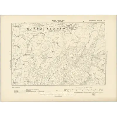 1904 Map of Cardiganshire XXI.NW, 1906 Print