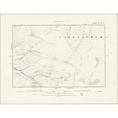 1887 Map of Cardiganshire XXI.SE, 1888 Print