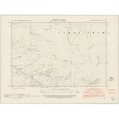 1948 Map of Cardiganshire XXI.SE, 1953 Print