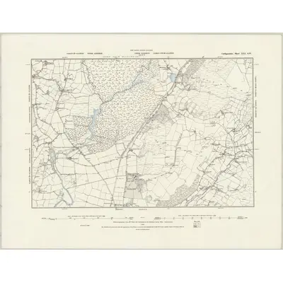 1887 Map of Cardiganshire XXI.SW, 1888 Print