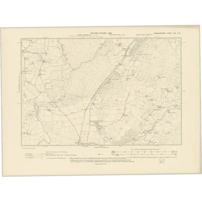 1904 Map of Cardiganshire XXI.SW, 1906 Print