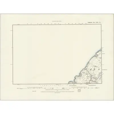 1887 Map of Cardiganshire XXIII.NE, 1889 Print