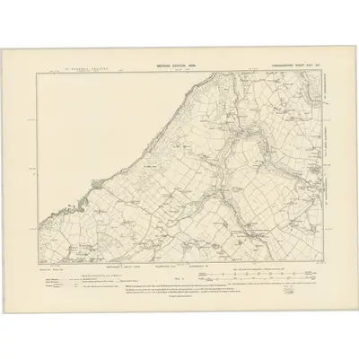 1904 Map of Cardiganshire XXIII.SE, 1906 Print