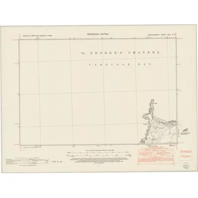 1948 Map of Cardiganshire XXIII.SW, 1953 Print