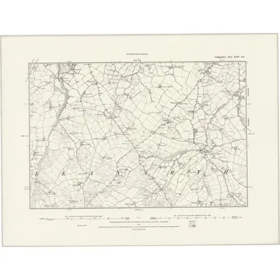 1887 Map of Cardiganshire XXIV.SE, 1889 Print
