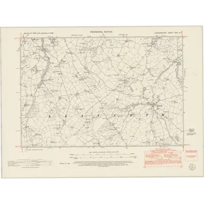 1948 Map of Cardiganshire XXIV.SE, 1953 Print