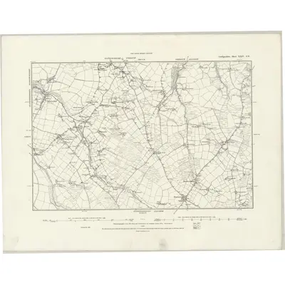 1887 Map of Cardiganshire XXIV.SW, 1889 Print