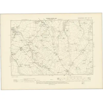 1904 Map of Cardiganshire XXIV.SW, 1906 Print