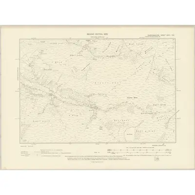 1904 Map of Cardiganshire XXVII.NE, 1906 Print