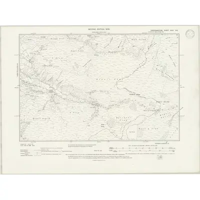 1904 Map of Cardiganshire XXVII.NE, 1947 Print
