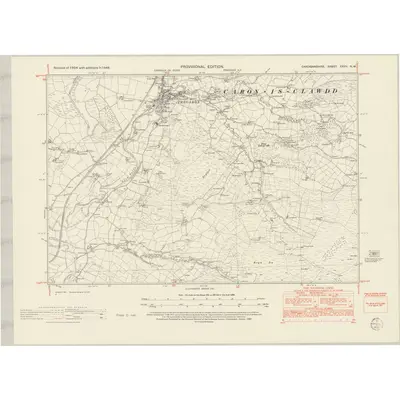 1948 Map of Cardiganshire XXVII.NW, 1952 Print