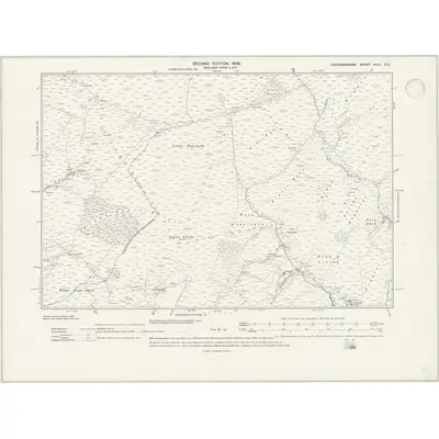 1904 Map of Cardiganshire XXVII.SE, 1946 Print