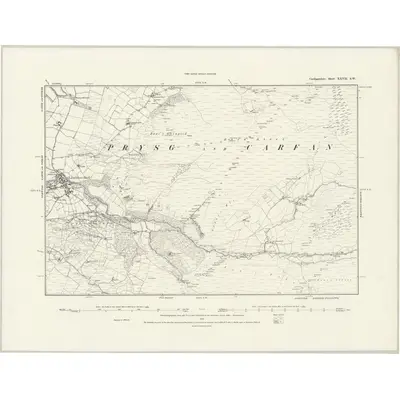 1886 Map of Cardiganshire XXVII.SW, 1888 Print