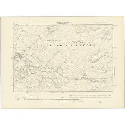 1904 Map of Cardiganshire XXVII.SW, 1906 Print