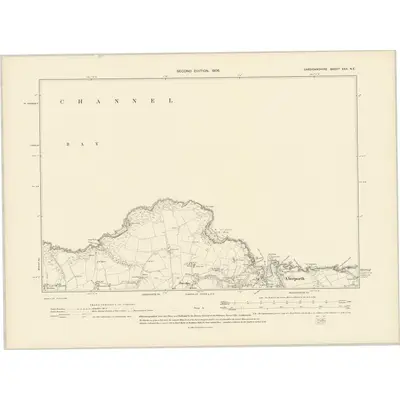 1904 Map of Cardiganshire XXX.NE, 1906 Print