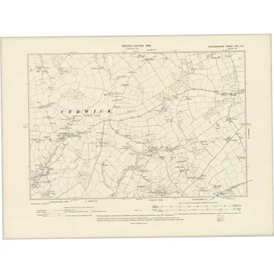 1904 Map of Cardiganshire XXX.SW, 1906 Print