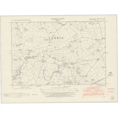 1948 Map of Cardiganshire XXX.SW, 1953 Print
