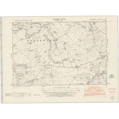 1948 Map of Cardiganshire XXXI.NE, 1953 Print