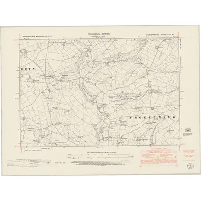 1948 Map of Cardiganshire XXXI.SE, 1953 Print