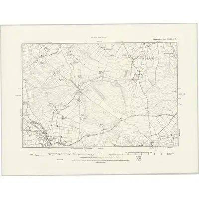 1887 Map of Cardiganshire XXXII.NE, 1888 Print