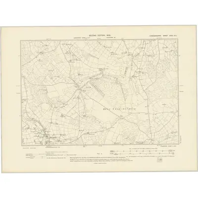 1904 Map of Cardiganshire XXXII.NE, 1906 Print