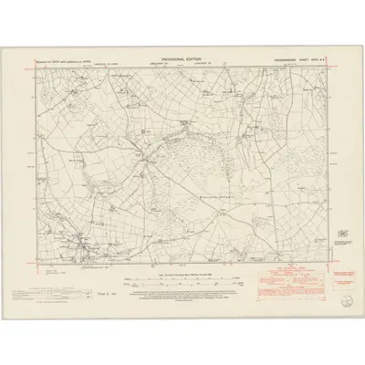 1948 Map of Cardiganshire XXXII.NE, 1953 Print