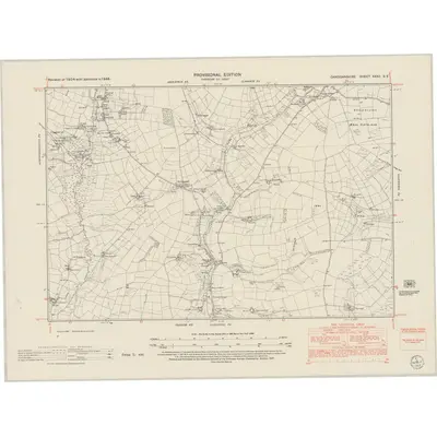 1948 Map of Cardiganshire XXXII.SE, 1953 Print