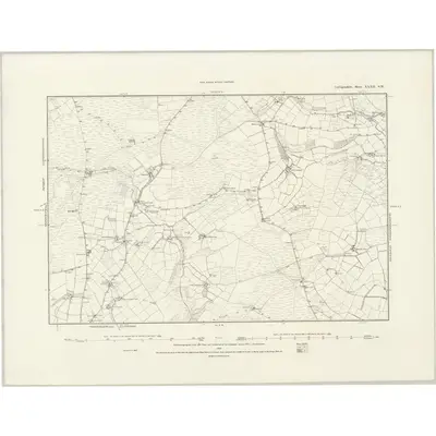 1887 Map of Cardiganshire XXXII.SW, 1888 Print