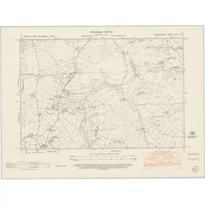 1948 Map of Cardiganshire XXXII.SW, 1953 Print