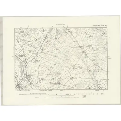 1887 Map of Cardiganshire XXXIII.NE, 1889 Print