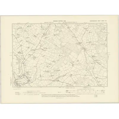 1904 Map of Cardiganshire XXXIII.NE, 1906 Print