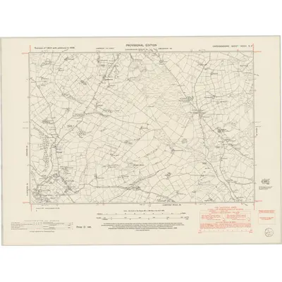 1948 Map of Cardiganshire XXXIII.NE, 1953 Print
