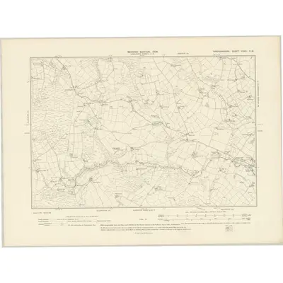 1904 Map of Cardiganshire XXXIII.NW, 1906 Print