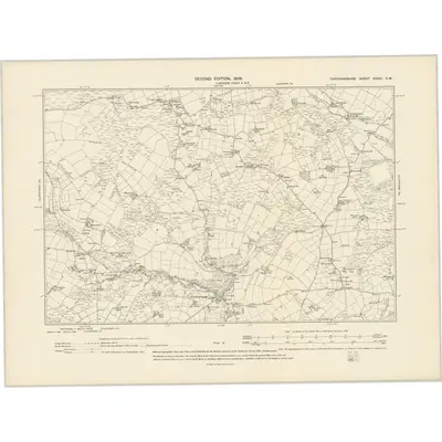 1904 Map of Cardiganshire XXXIII.SW, 1906 Print