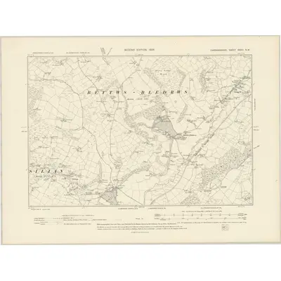 1904 Map of Cardiganshire XXXIV.NW, 1906 Print