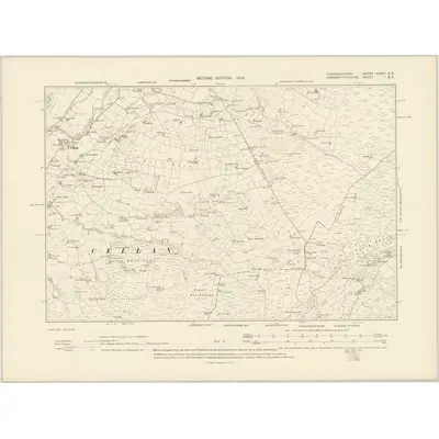 1904 Map of Cardiganshire XXXIV.SE, 1906 Print