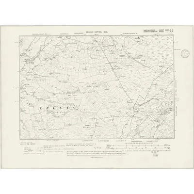 1904 Map of Cardiganshire XXXIV.SE, 1946 Print