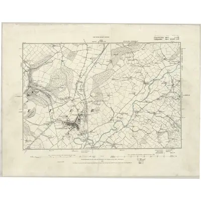 1887 Map of Cardiganshire XXXIV.SW, 1888 Print