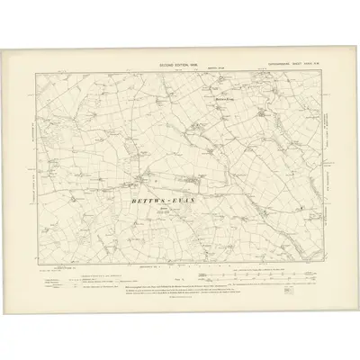 1904 Map of Cardiganshire XXXIX.NW, 1906 Print