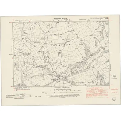 1948 Map of Cardiganshire XXXIX.SW, 1953 Print